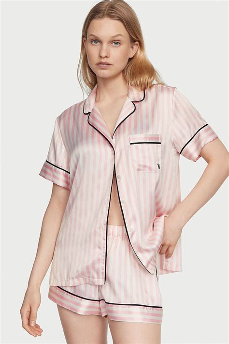 vs pink sleepwear|victorias secret striped pajamas.